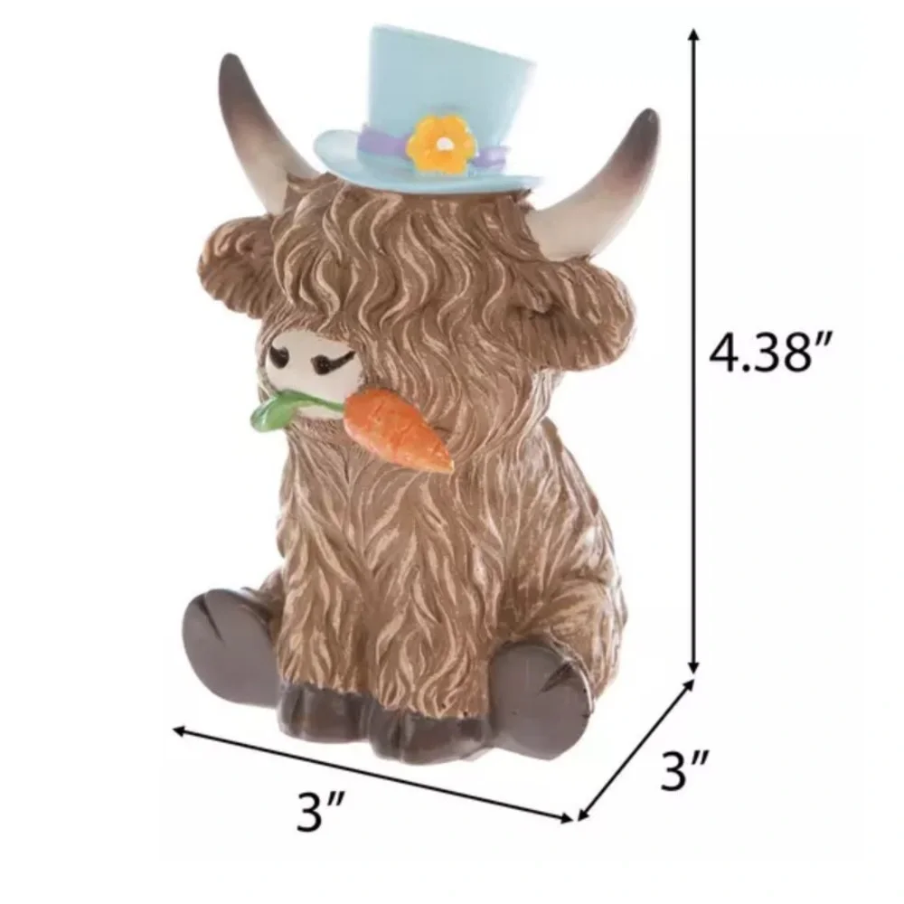 New! Adorable Highland Cow Easter Figurines Set from Hobby Lobby Spring 2026